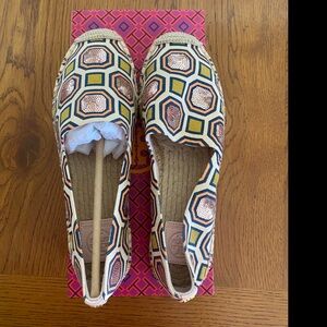 Embellished Espadrille Slip On Flats by Tory Burch 8.5 New In Box